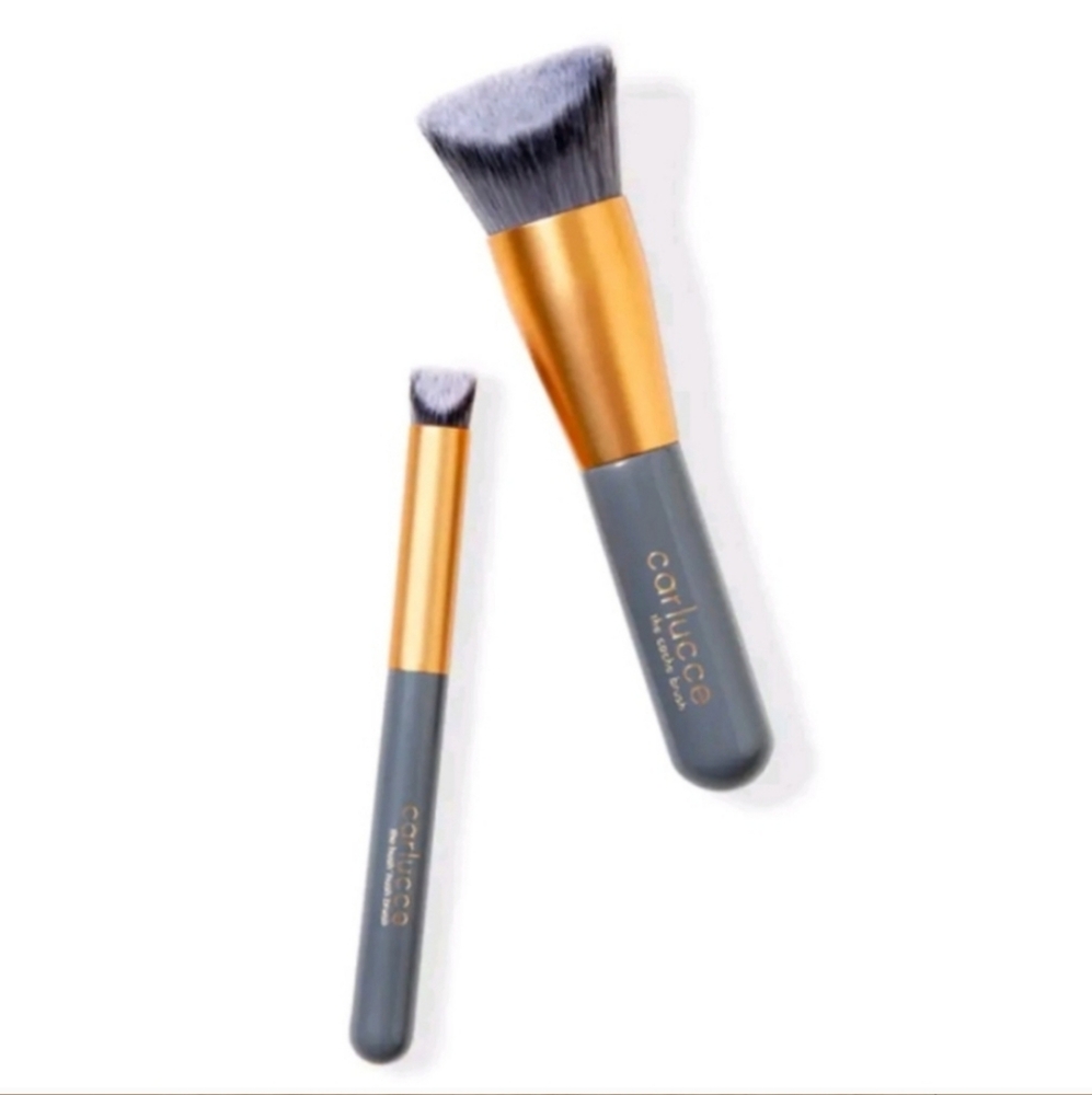 Carlucce 2 Cosmetic Brush Duo Brush Set